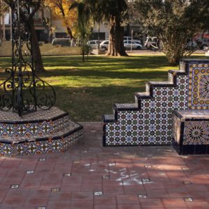 Al parecer, los azulejos de la Plaza España los trajeron de Andalucía