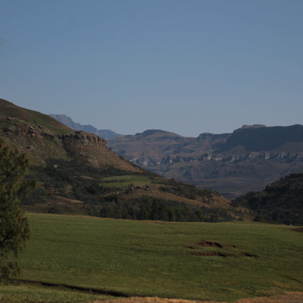 El verde paisaje de Drakensberg