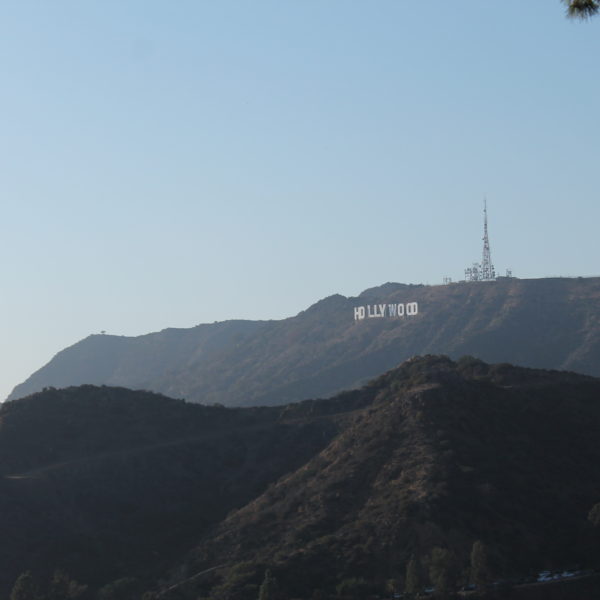 La señal de Hollywood con el máximo zoom de mi cámara