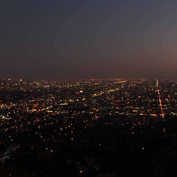 La ciudad de Los Angeles de noche