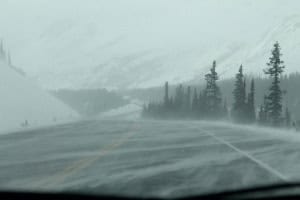 Carretera nieve Icefield Parkway