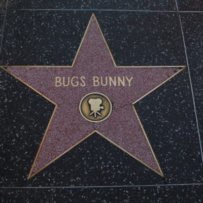 La estrella de Bugs Bunny en el paseo de la fama de Hollywood