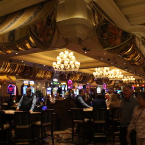 Mesas de blackjack en el Hotel Bellagio