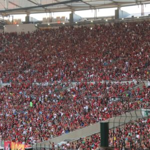 La afición del Flamengo no dejó de animar en ningún momento