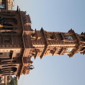 La Torre del Reloj en la plaza central de Jodhpur
