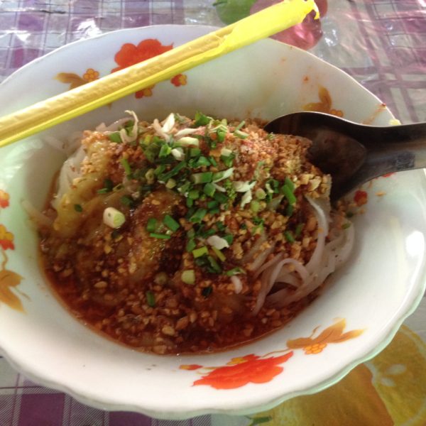 Shan noodles del mercado, muy buenos