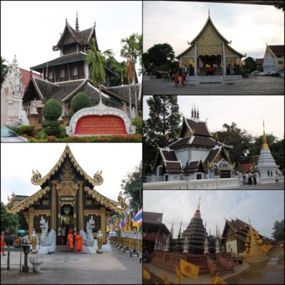 En Chiang Mai pasamos frente a muchos templos, aunque no entramos en todos