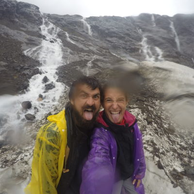 La GoPro estaba empapada por la lluvia pero no podíamos dejar de sacarnos selfies