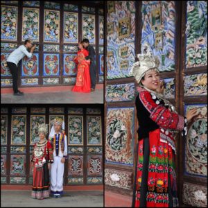 El templo está decorado de forma tan chula que muchos chinos suben con ropas tradicionales a hacerse fotografías
