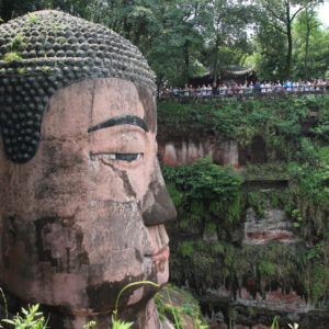 La cabeza de buddha es lo primero que vimos, que es por supuesto enorme