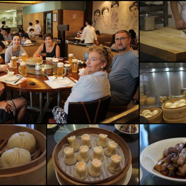 Comiendo dumplings y otras delicias en el restaurante Din Tai Fung